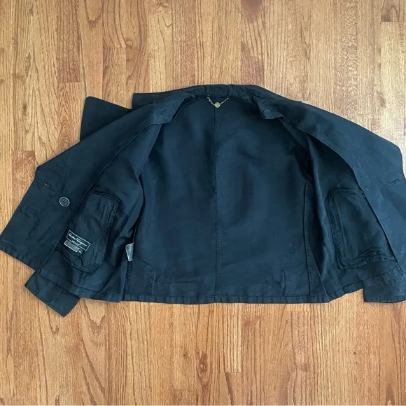 Salvatore Ferragamo black double breasted blouse top size EU 48 - Picture 14 of 15